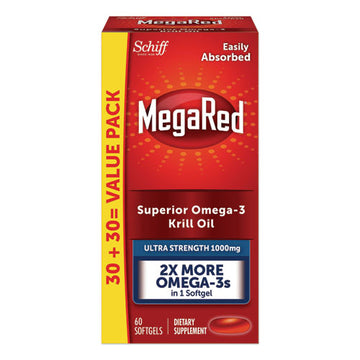 MegaRed® Ultra Strength Omega-3 Krill Oil Softgel, 60 Count freeshipping - TVN Wholesale